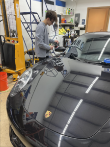 Paint correction on Porsche 911